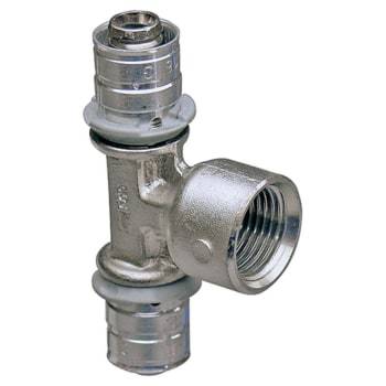 Uponor S-Press tee reduceret m/muffe 40-Rp1/2FT-40