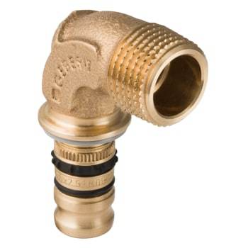 26 mm x 3/4 Overgangsvinkel nippel Mepla