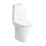 Laufen pro-n toilet med skjult S-lås (lodret afløb) og LCC rengøringsvenlig overflade. Til skruemontering