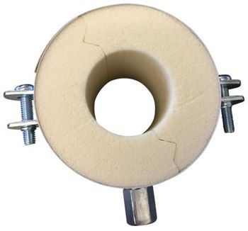 Isoglobal rørbærer vvs 18X40 mm. M8/M10 inkl. Galv. Bøjle og isolering.