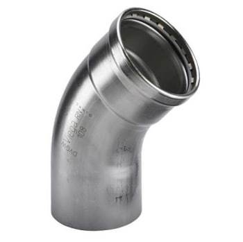 88,9 mm Sanpress Inox bøjning 45°