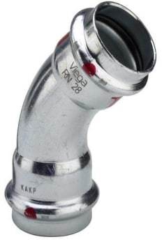 54 mm Prestabo bøjning 45° muffe/muffe