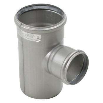 Blücher Ø 110 x 75 mm x 87,5° Grenrør syrefast AISI316L/EN1.4404 ...
