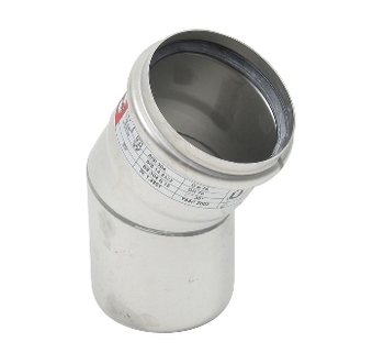 Blücher Ø 75 mm x 30° Bøjning syrefast AISI316L/EN1.4404 Blücher