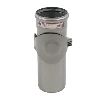 Blücher 110 mm Rør med renseadgang høj rustfri AISI304/EN1.4301 Blücher