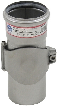 Blücher 75 mm Rør med renseadgang rustfri AISI304/EN1.4301 Blücher ...