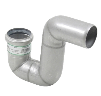 Blog#252;cher 50 mm x 87° P-vandlås syrefast AISI316L/EN1.4404 Blücher