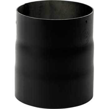 Kierulff 180 Mm Metalbestos Sorte Røgrør Overgang IØ 189 Mm/uØ 179 Mm