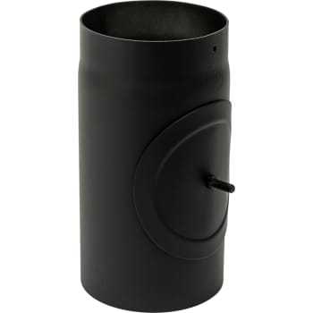 Kierulff 200 Mm Metalbestos Sorte Røgrør Længde 250 Mm Med Renseklap