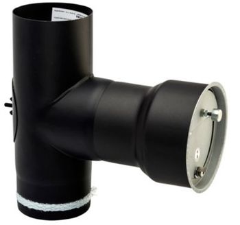 Kierulff 100mm Metalbestos Inspektionsstykke M/trækstab Og Kera Pakning