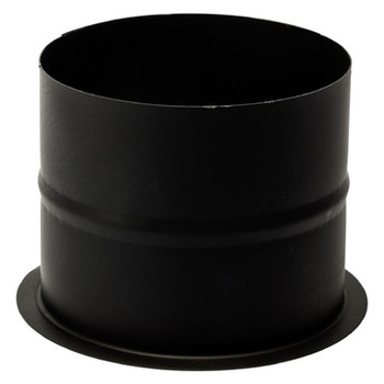 Kierulff 130 mm Metalbestos Sorte røgrør murbøsning, lige 100 mm