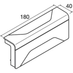 Tehalit Afgrening 55 mm Høj SL 200558 Hvid Ral9010