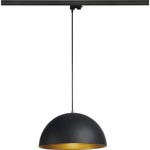 SLV FOCHINI M Pendel 40cm sort/guld E27 med sort 3-faset adaptor