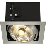 SLV KADUX 1 ES111 downlight, firkantet, børstet alu, maks. 75W