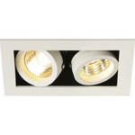 SLV KADUX 2 GU10 downlight, firkantet, mathvid, maks. 2x50W