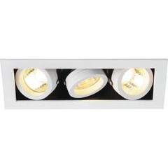 SLV KADUX 3 GU10 downlight, firkantet, mathvid, maks. 3x50W