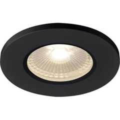 SLV KAMUELA ECO LED, sort, 3000K, 38°, dæmpbar, IP65