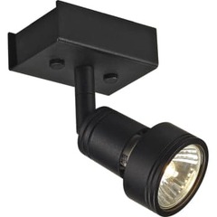 SLV PURI 1 loftlampe, matsort, 1xGU10, maks. 1x50W, med dekoring